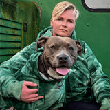 Sweat à capuche en velours humain - Vert Émeraude