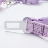 Laisse multifonction 4-en-1 mains libres et porte-sac à déjections – Lilas