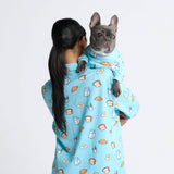 Humain Haut de pyjama - Petit déjeuner - Bleu