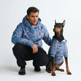 Le sweat à capuche humain USA – Bleu