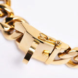 Collier de chien en chaîne dorée