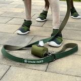 Ensemble Laisse et Porte-Sac à Crottes - Vert armée