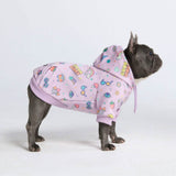 Sweat à capuche pour chien Good Vibes - Violet