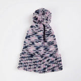 Bonnet à pompon humain (multicolore)