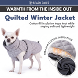 Grey Quilted Winter Jacket||size:S,M,L,XL,2XL,3XL,4XL