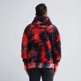 Sweat à capuche en velours humain - Rouge et Noir