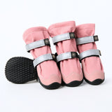 Bottes de pluie pour chien, Chaussures imperméables pour chien - Rose