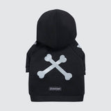 "WOOF" Pull à Capuche Pour Chien - Noir et réfléchissant