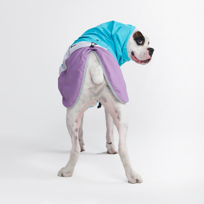 Breatheshield™ Imperméable pour chien - Sarcelle Blanc Violet