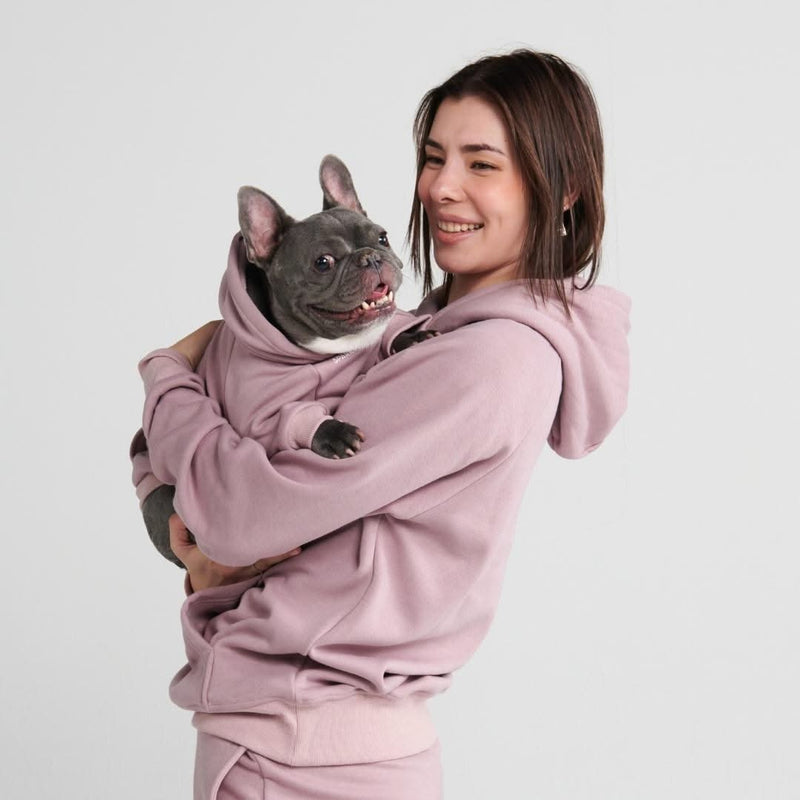 Pull à Capuche Essentiel Pour Chien - Taupe Violet