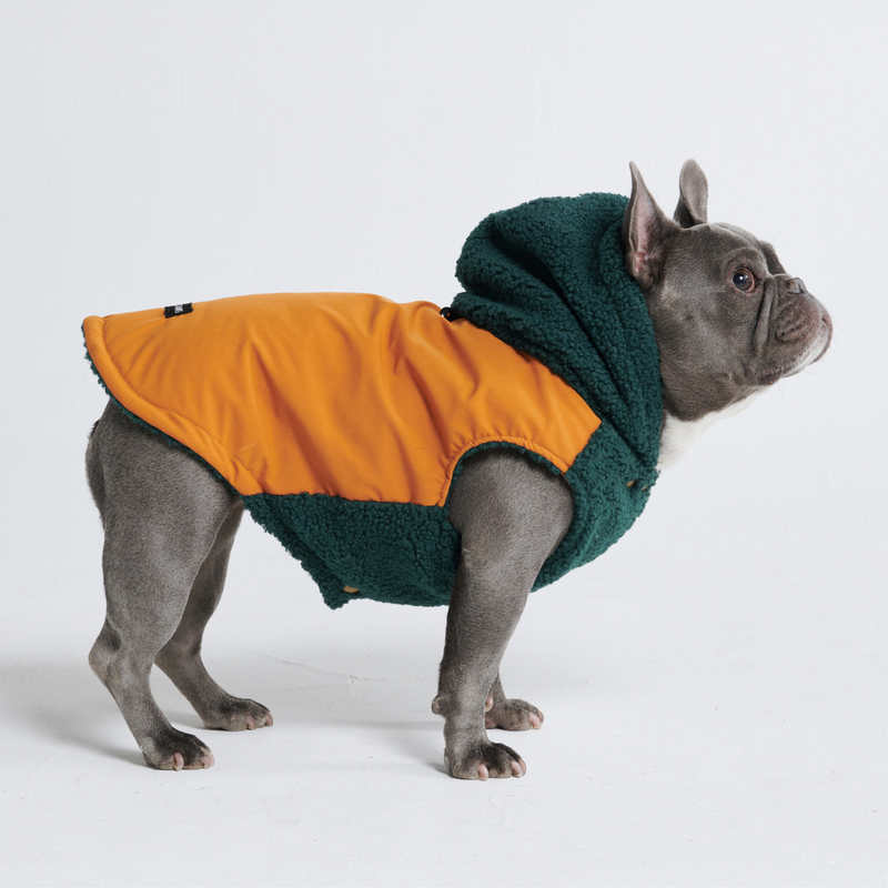 Veste réversible - Vert et Orange