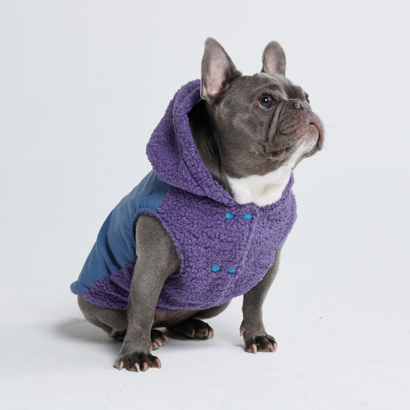 Veste réversible - Violet et bleu