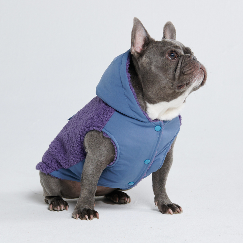 Veste réversible - Violet et bleu