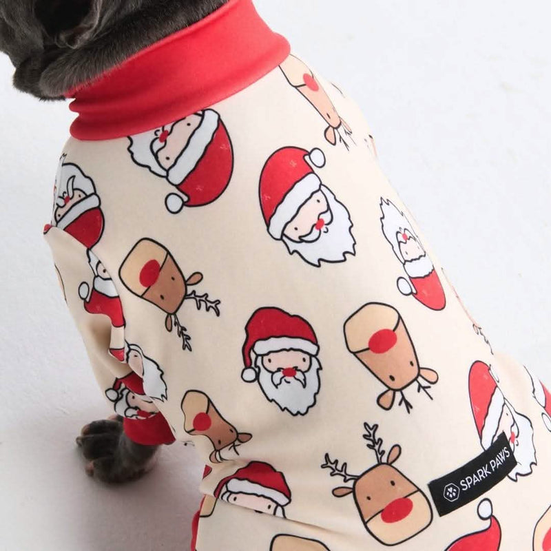 Pyjama de Noël pour chien - Père Noël et Rudolph