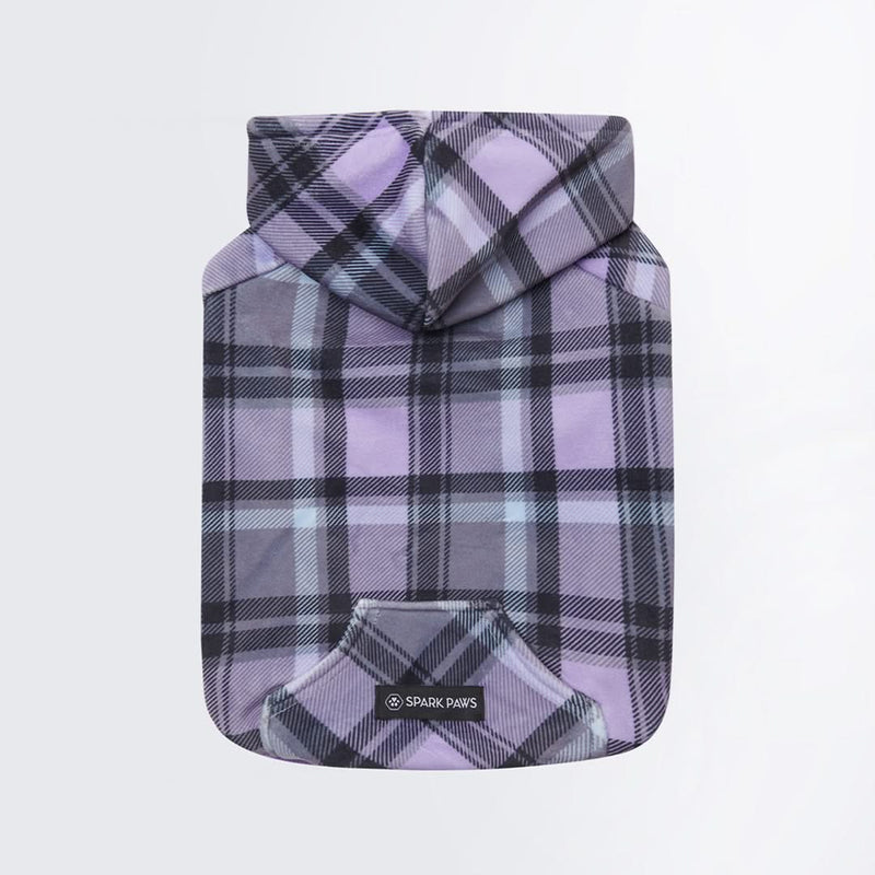 Carreaux Violette Pull à Capuche Pour Chien