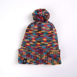 Bonnet à pompon humain (multicolore)