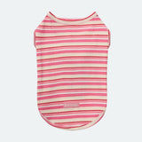 T-shirt rayé - Rose Rouge