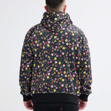 Vintage Flower Hoodie pour Humain - Noir