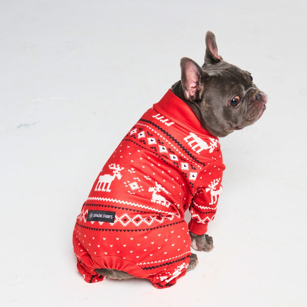 Pyjama pour chien - Renne de Noël rouge