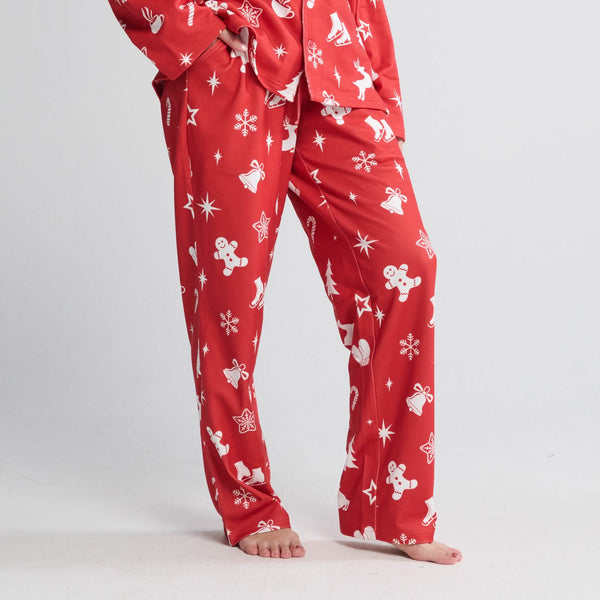 Pantalon de pyjama humain - Joie Rouge
