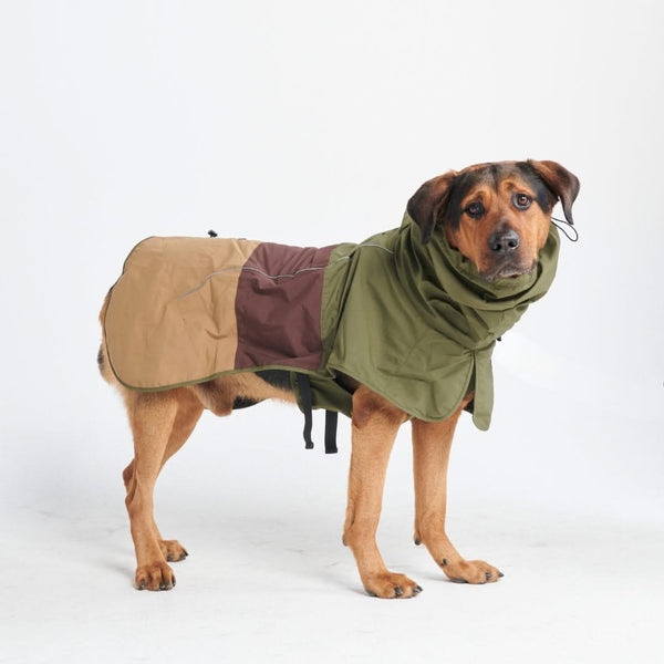 Breatheshield™ Imperméable pour chien - Vert Marron Tan