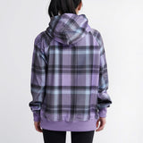 Sweat à capuche carreaux violette pour humains