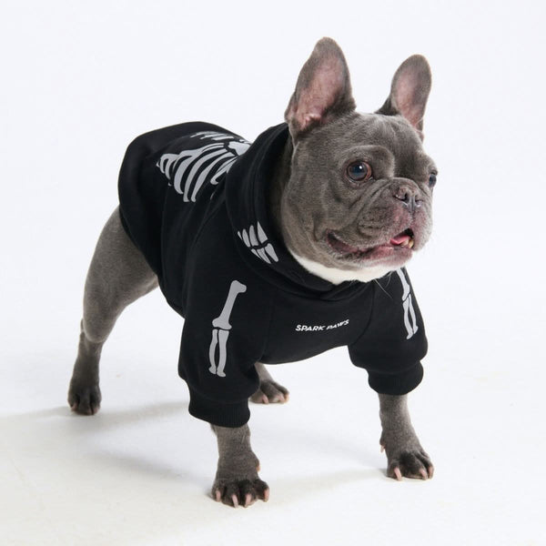 Sweat à Capuche Halloween pour Chien – Squelette
