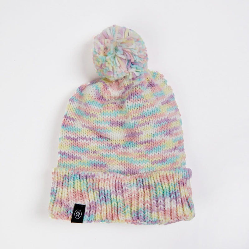 Bonnet à pompon humain (multicolore)