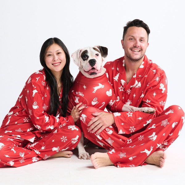 Pantalon de pyjama humain - Joie Rouge