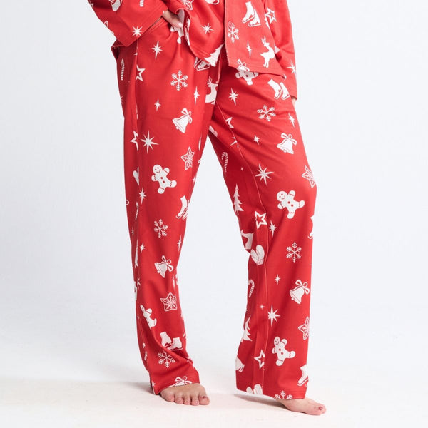 Pantalon de pyjama humain - Joie Rouge