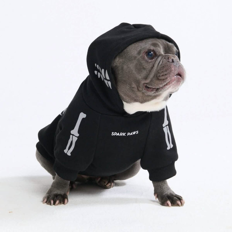Sweat à Capuche Halloween pour Chien – Squelette