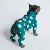 Pyjama pour chien - Fleurs Vert