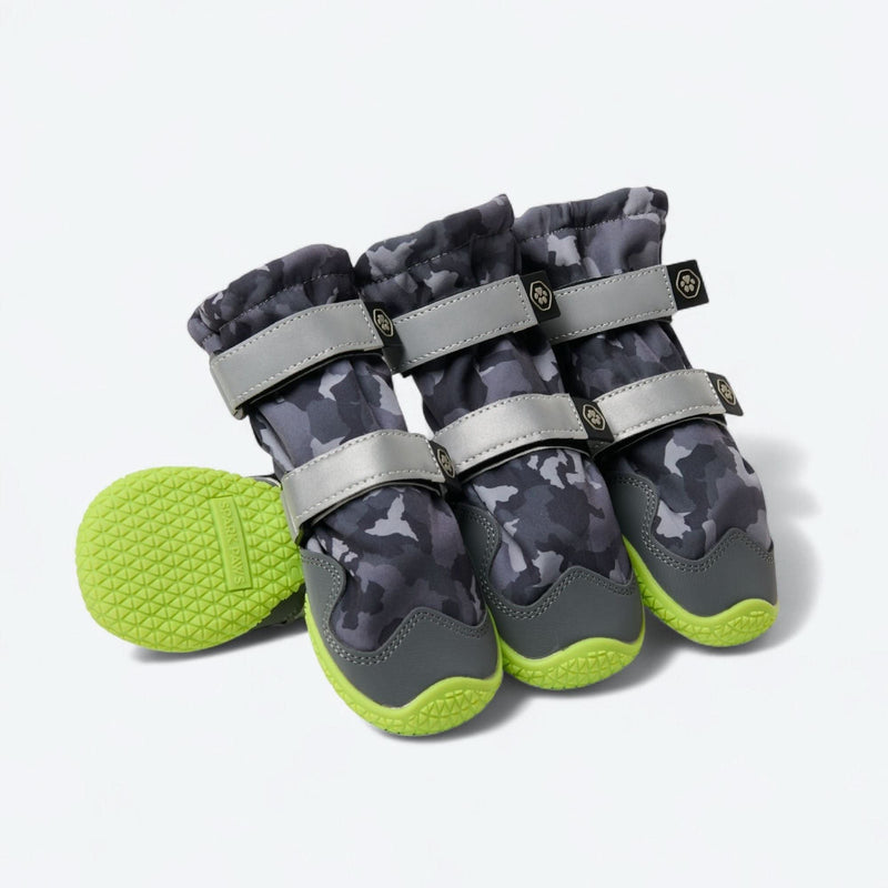 Bottes pour chien Flex Shell résistantes à l'eau - Camouflage Gris