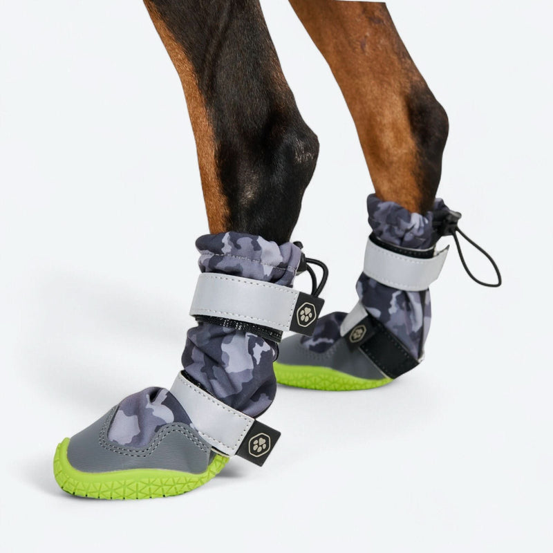 Bottes pour chien Flex Shell résistantes à l'eau - Camouflage Gris