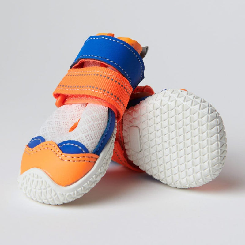 Chaussures pour chien sur pavé chaud - Orange Bleu