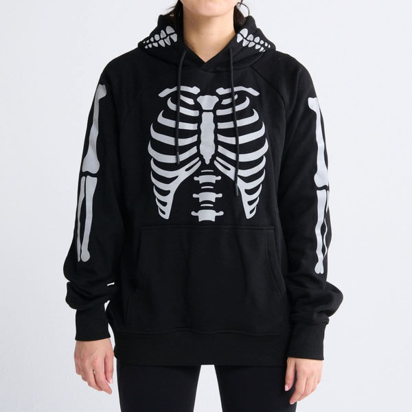 Sweat à Capuche Halloween pour Humain – Squelette