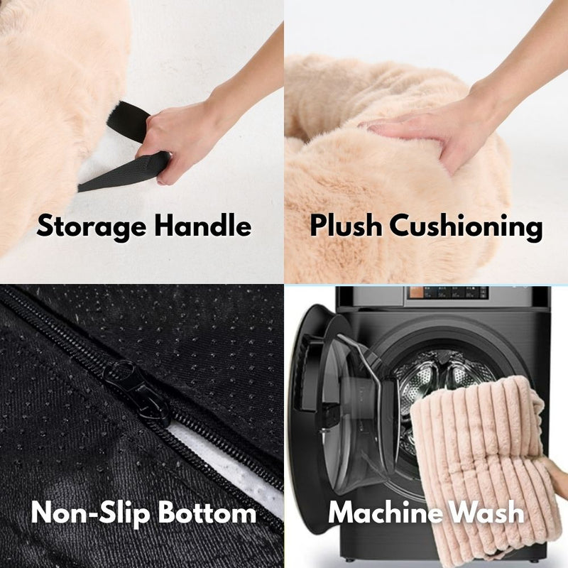 Lit de Chien Apaisant et Doux avec Housse de Canapé - Beige