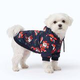 Christmas Dog Hoodie - Black Howdy Holidays||size:M