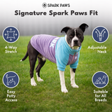 Aqua Lilac Plush Fleece Dog Sweater||size:S,M,L,XL,2XL,3XL,4XL