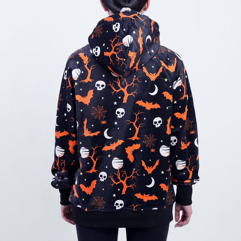 Sweat à capuche Halloween Human - Noir