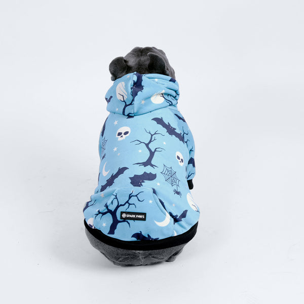 Sweat à capuche Halloween pour chien - Bleu sarcelle
