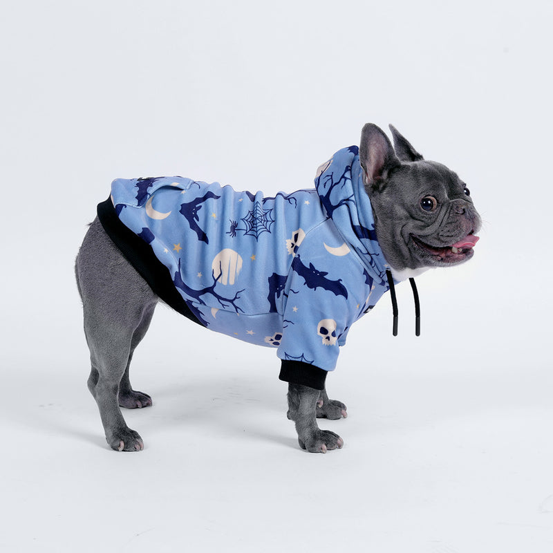 Sweat à capuche Halloween pour chien - Bleu