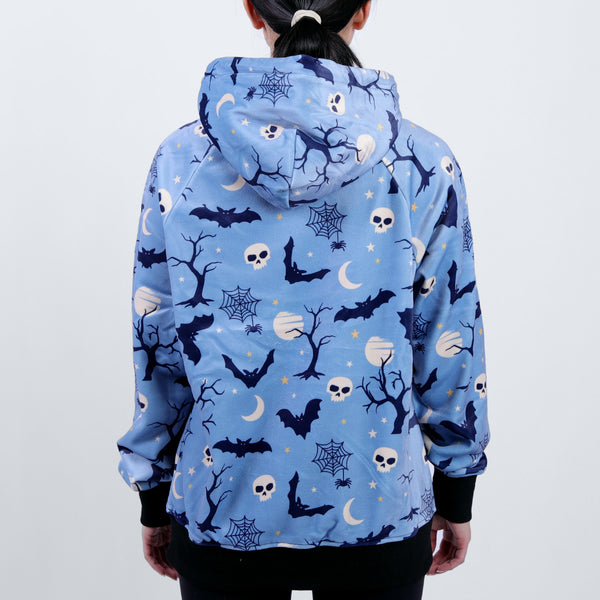 Sweat à capuche Halloween Human - Bleu