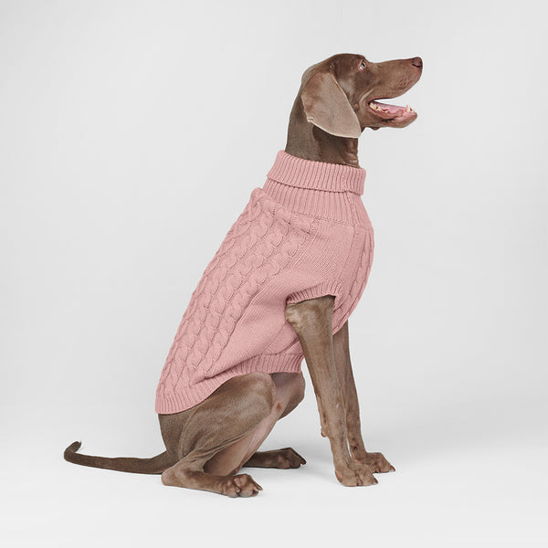 Pull en tricot pour chien - Rose