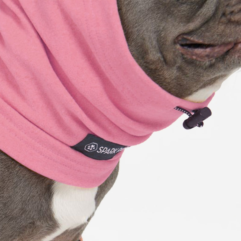 Protecteur d'oreilles anti-anxiété pour chien - Rose