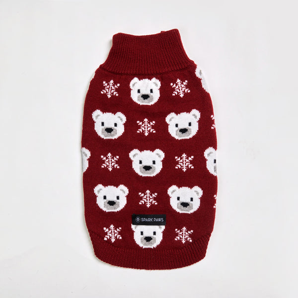 Pull pour chien en tricot - Ours polaire