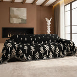 Pine Trees Black Couch Cover