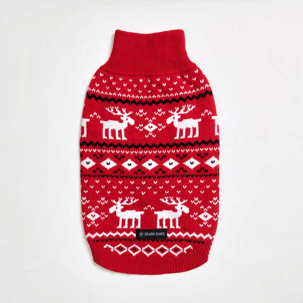 Pull pour chien en tricot - Dasher Rouge
