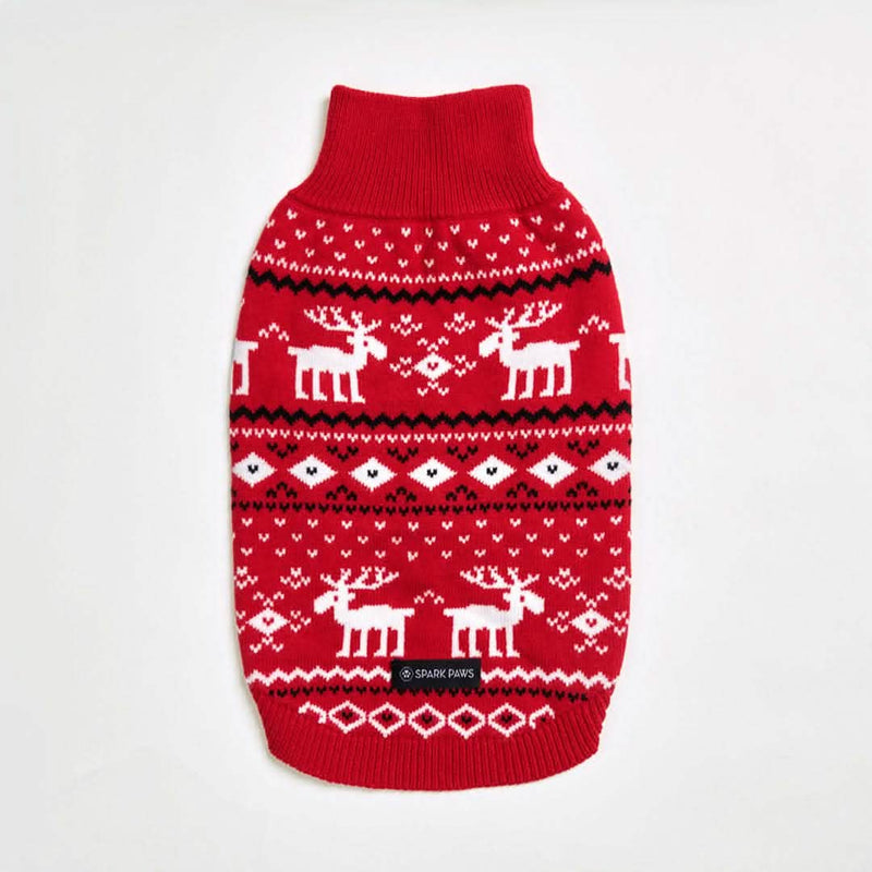 Pull pour chien en tricot - Dasher Rouge