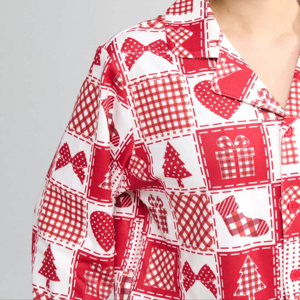 Haut de pyjama humain - Patchwork Festif